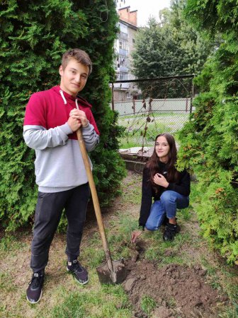 Учні ліцею «Білоцерківський колегіум» продовжують висаджувати дерева в рамках акції «Зростаємо разом»
